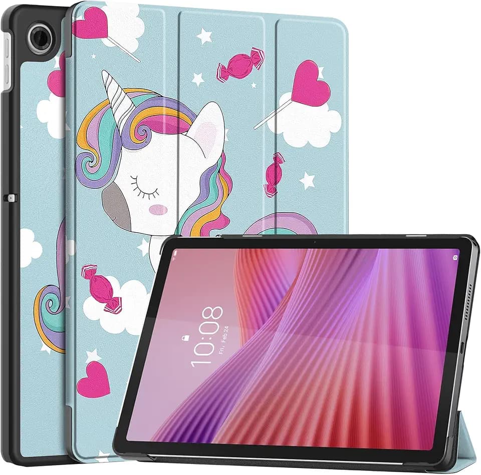 zZjoOoj Hülle für Lenovo Tab 2025 10.1 Inches (TB-311FU/TB-311XU) Tablette Case,Ultradünn leicht Schutzhülle Case mit Standfunktion und Auto Schlaf/Wach Funktion,Unicorn