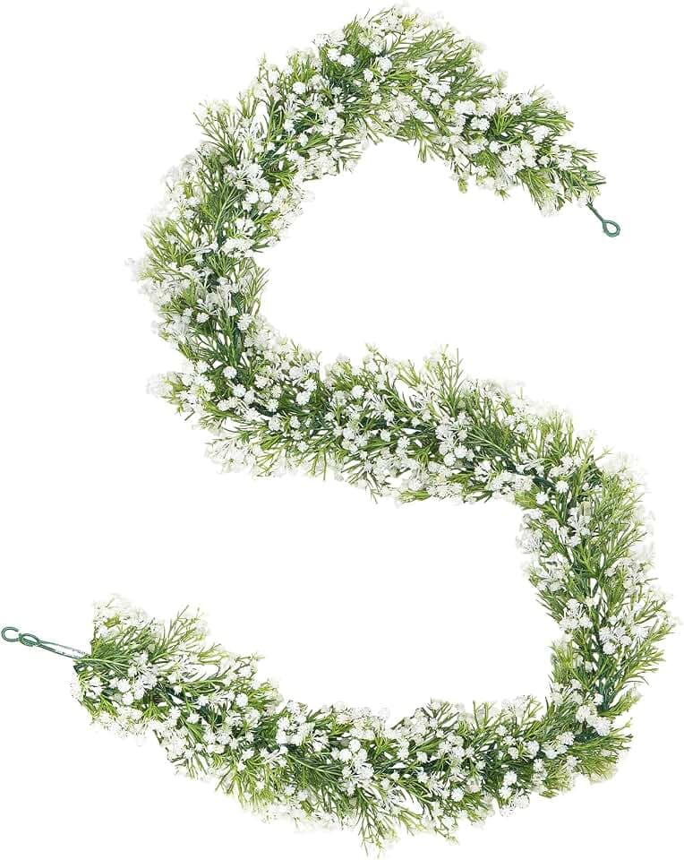 Dolicer 4 Pcs Babys Breath Artificial Flowers Vines Baby Breath Garland