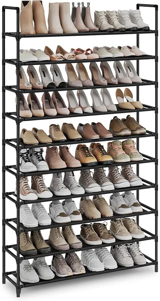 SONGMICS Shoe Rack, 10-Tier Shoe Shelf, Shoe Storage Organizer
