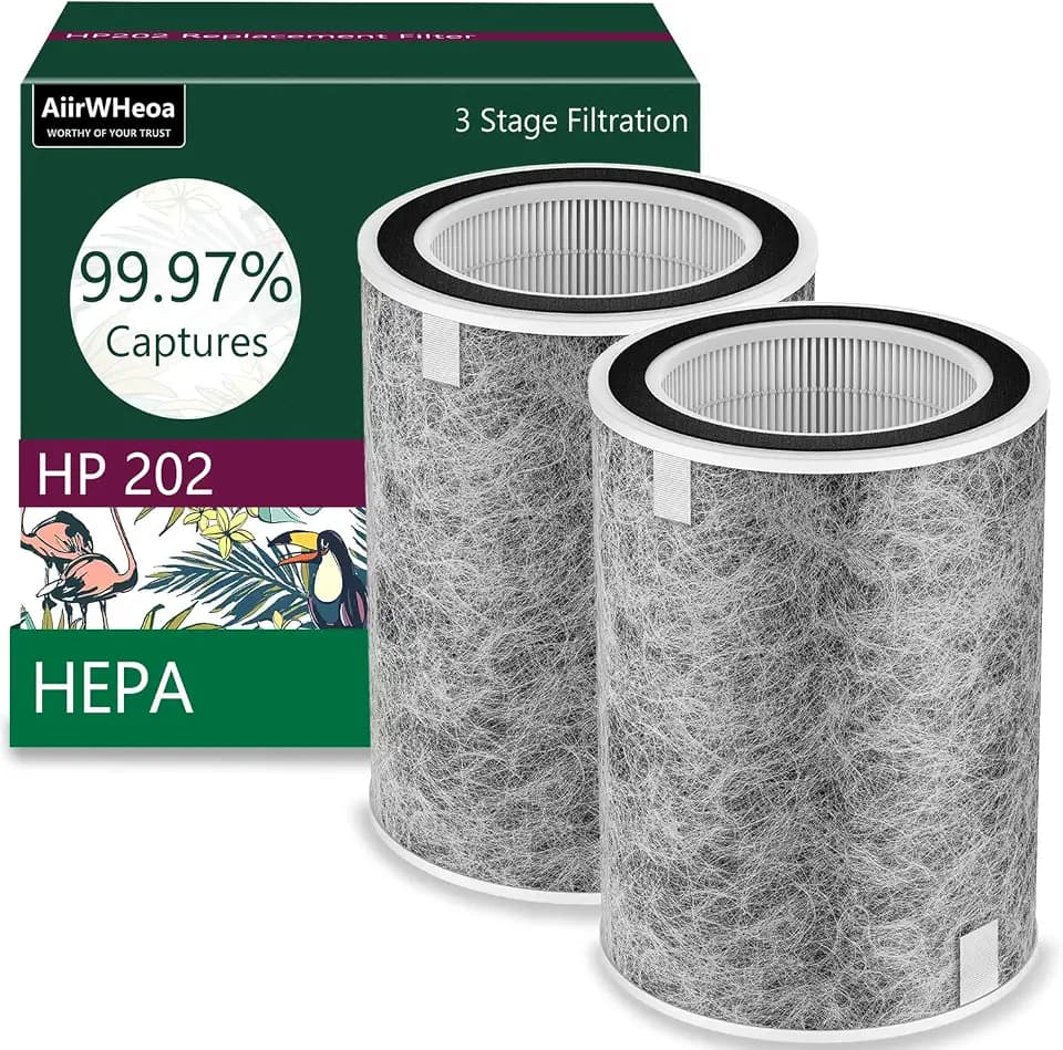 2 Pack HP201 HP202 HP301 Replacement Filter for Shark Air Purifier Max