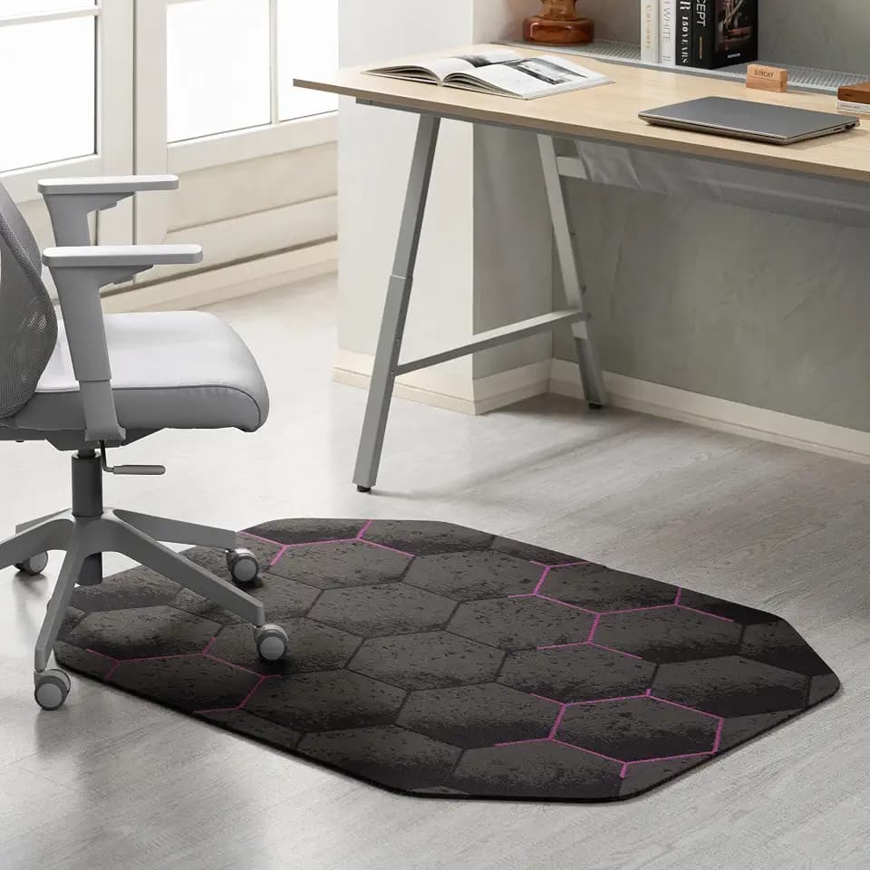 Anji Mountain Office Chair Mat for All Surfaces- Anti-Slip, Easy Rolling Office Desk Chairmat, Premium Hard Floor Protection Chairmat, Exclusively Designed for Home Offices,Kaleidoscope Purple(36x48)