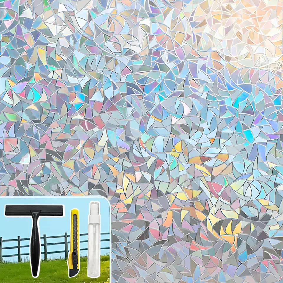 Window Privacy Film Window Coloring Rainbow Film