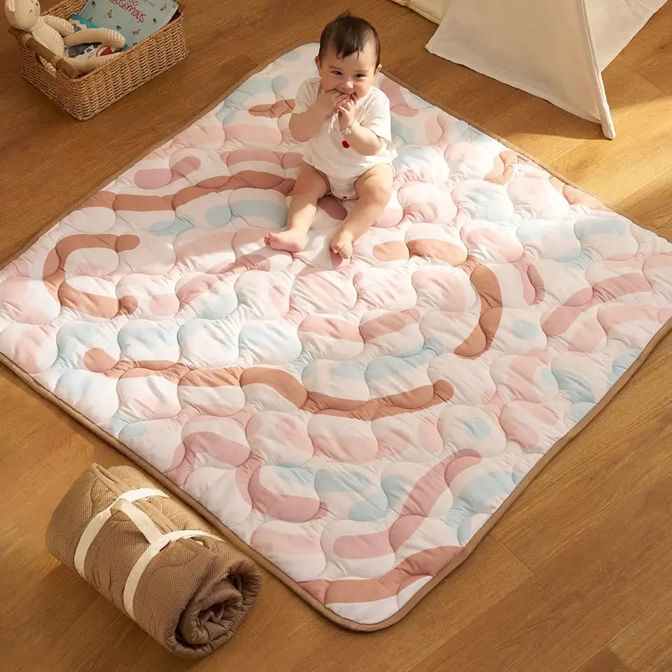 Momcozy Baby Play Mat for Floor, 50"x50" Thickened Playpen Mat