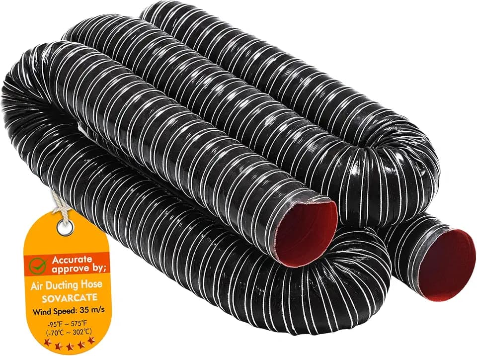 4 in Intake Hose Automotive Air Duct Hose Length 3 Meter (10 Feet) Double-layer Silicone Flexible Brake Cooling Ducting Induction vacuum hose for Air System (Black)