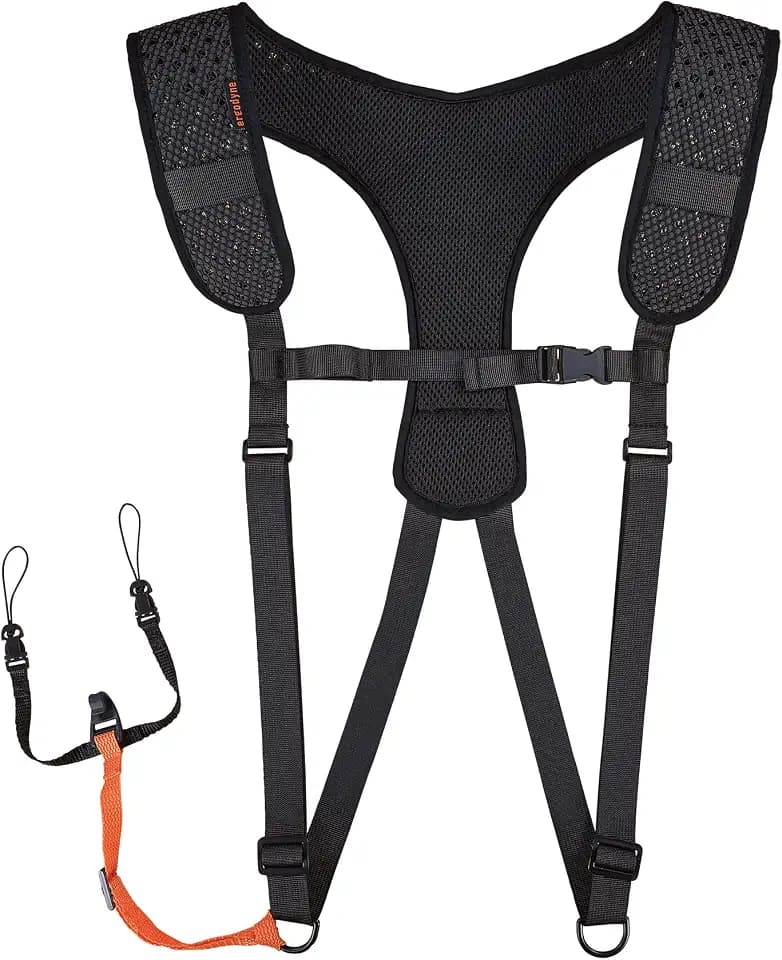 Ergodyne Unisex Adult Squids 3142 Padded Shoulder Barcode Scanner Harness + Lanyard for Mobile Computers