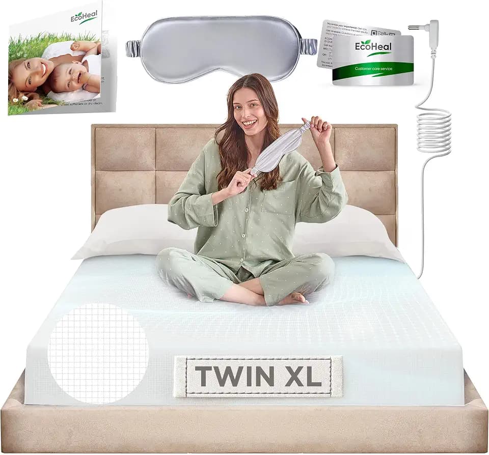 Earth Grounding Sheets Twin XL Size with 12% Silver Fiber & 4% Silk & 84% Cotton - White - Quality Certified Grounded Well Bed Sheet - Conductive Fitted Sheet for Better Sleep