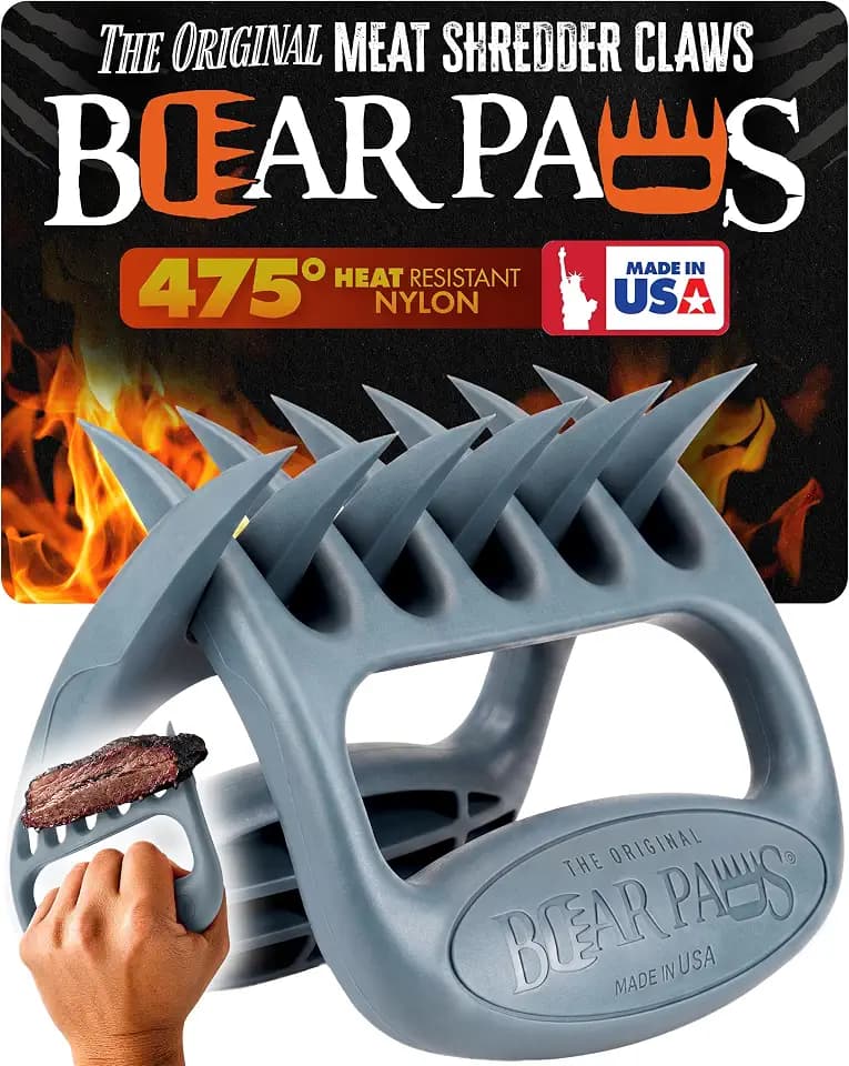 Bear Paws Meat Claws - The Original BBQ Meat Shredder Claws - Gray