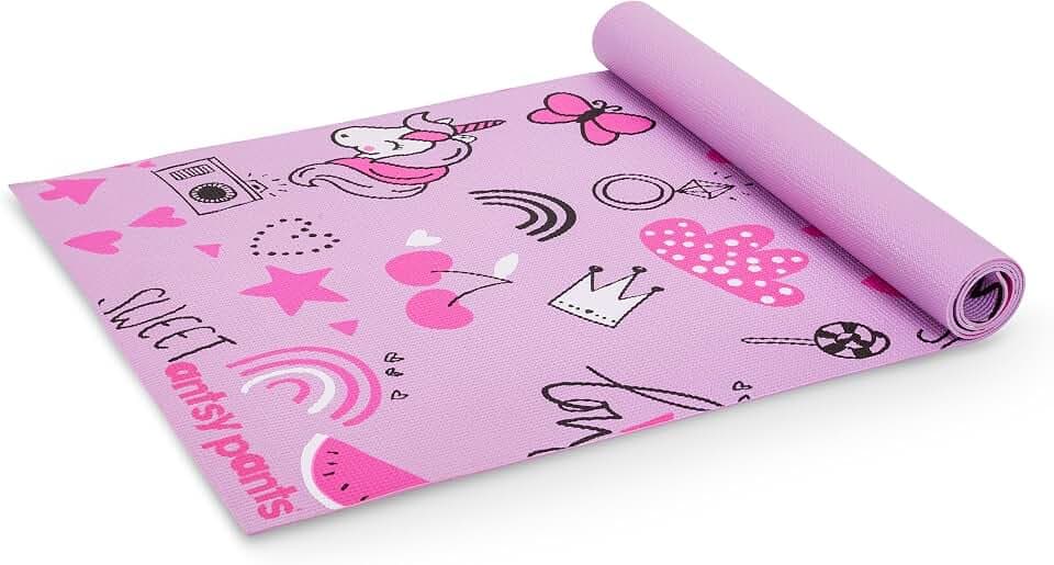 Antsy Pants Kids Yoga Mat - Non-Slip Exercise Mat, 60" x 24", 3mm