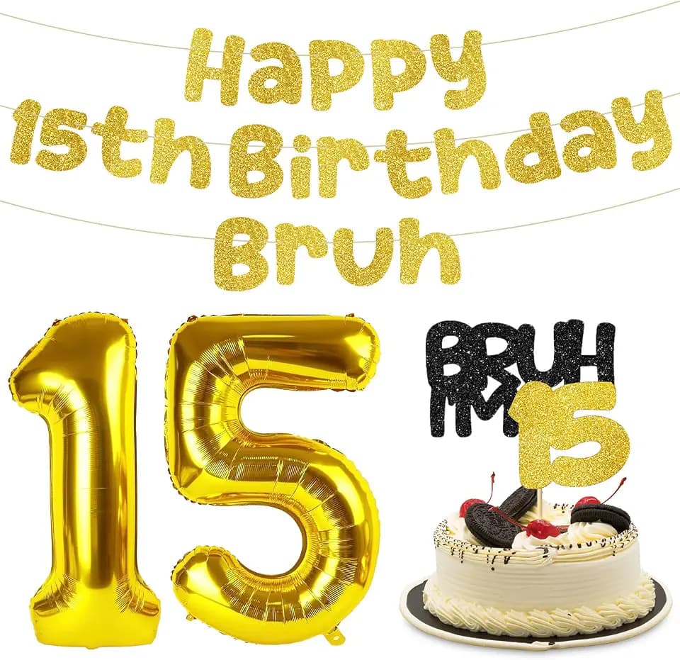 15th Birthday Party Decorations for Boys,15th Bday Party Supplies