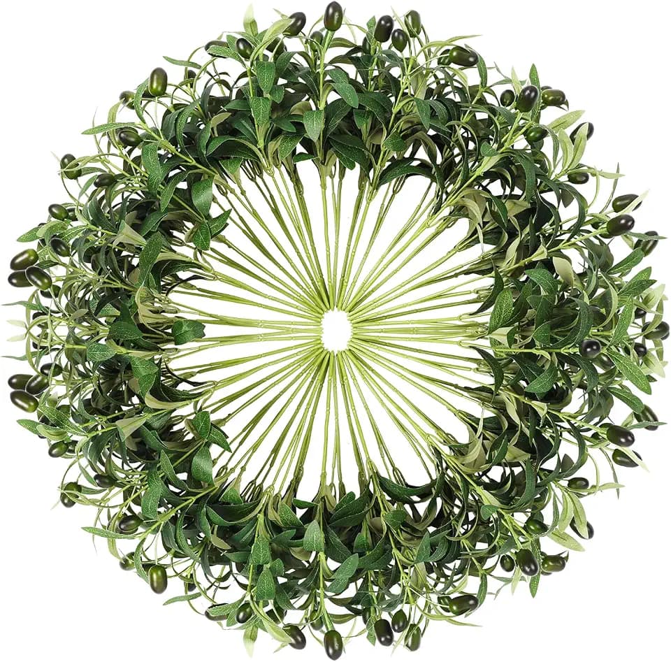 50pcs 10” Faux Olive Leaves Branches for Vases Greenery Decor