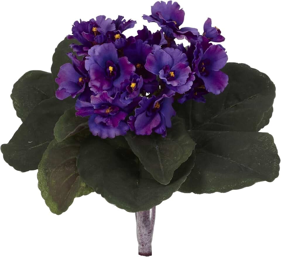 Nearly Natural 9 in Artificial African Violet Plant (Set of 6)