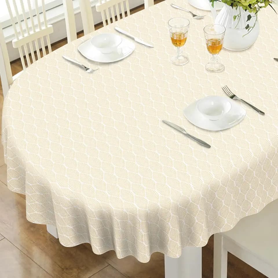 Oval Tablecloth, French Country Printed Oval Table Cloth-60x84 Inch, Fabric Washable and Waterproof Oval Table Cover for Farmhouse Kithchen Dining Decoration