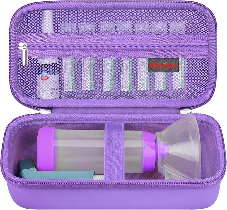 Elonbo Carrying Case Compatible with Asthma Inhaler Spacer for Kids Adults