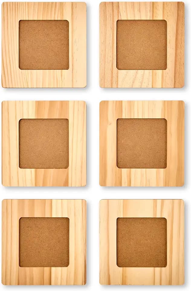 Martha Stewart, Square Wood Frames Set, 6 pcs