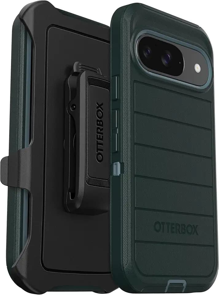 OtterBox Schutzhülle für Google Pixel 9 & Pixel 9 Pro (nur Defender Serie), robust und langlebig, mit Portschutz, inklusive Holster-Clip-Ständer, mikrobieller Abwehrschutz (Sagebrush Green)