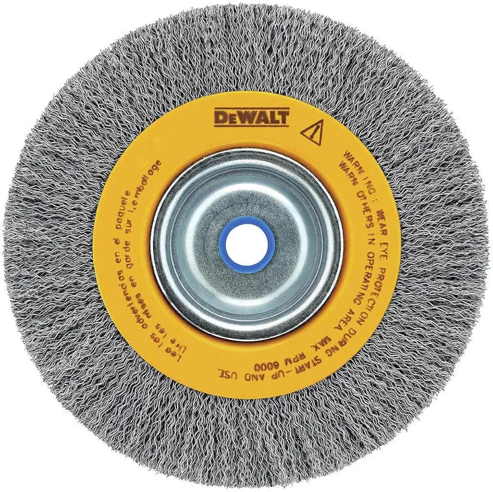 DEWALT Wire Wheel For Bench Grinder, Crimped Wire, 8-Inch (DW4906)