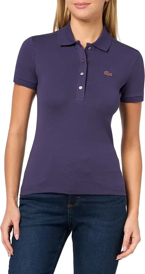 Lacoste Women's L.12.d Slim Fit Stretch Mini Piqué Polo Shirt