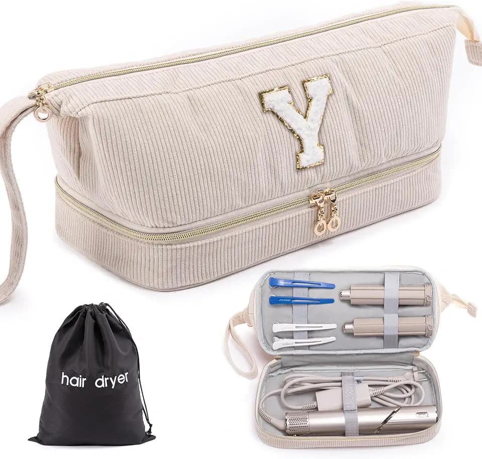 Shark FlexStyle/SmoothStyle Personalized Hair Dryer Case, Double-Layer Travel Organizer with Hair Dryer Bag - Air Wrap Dryer, Flat Curling Iron Case