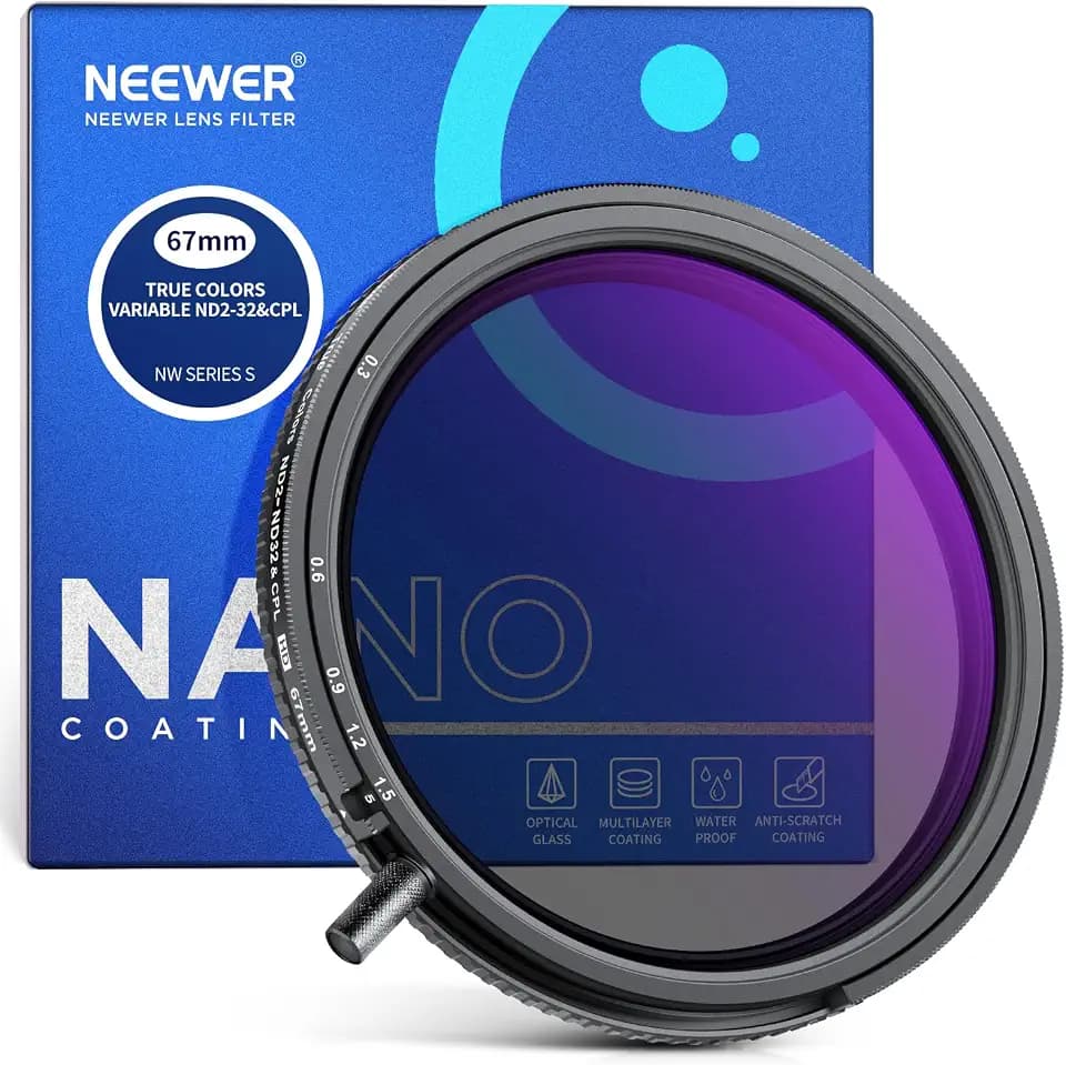 NEEWER 67mm True Colors Variabler ND Filter ND2-ND32 und CPL