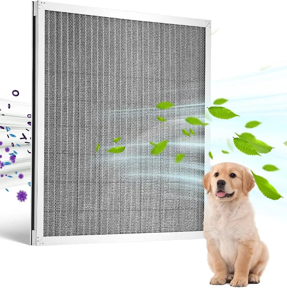 VEVOR Elektrostatischer Luftfilter, 20 x 20 x 1 Zoll, waschbarer und wiederverwendbarer Aluminium-AC/HVAC-Ofenfilter,MERV 8,gesünderes Zuhause oder Büro (tatsächliche Größe: 19,75 x 19,75 x 0,82 Zoll)