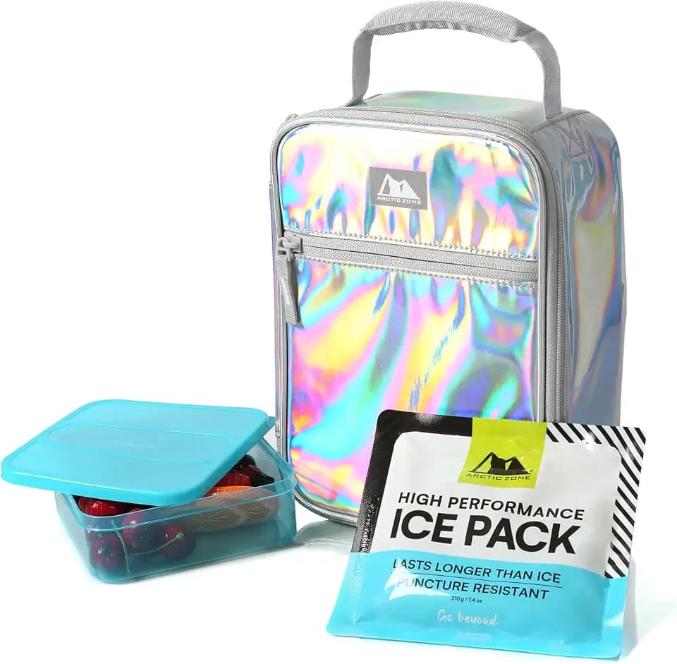 Arctic Zone Kids Lunch Box with Ice Pack and Container, Cotton Candy