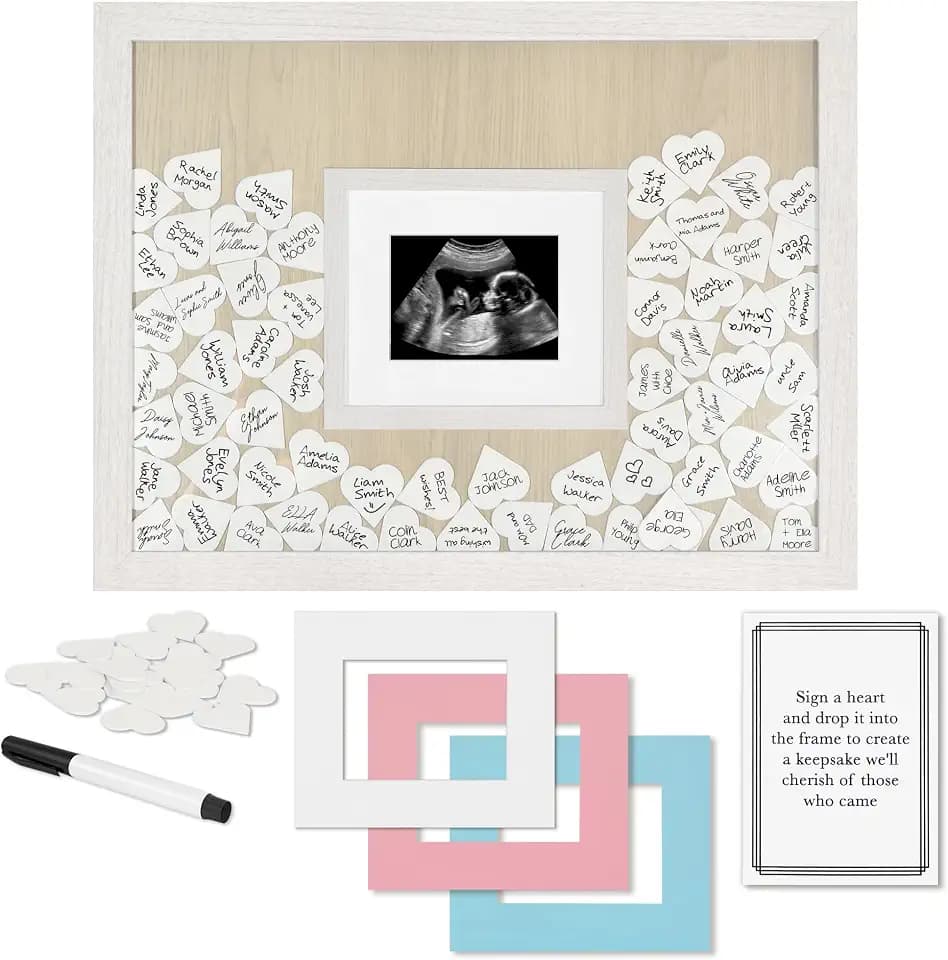 Americanflat 12x16 Shadow Box Frame - Matted to 3x4 - White