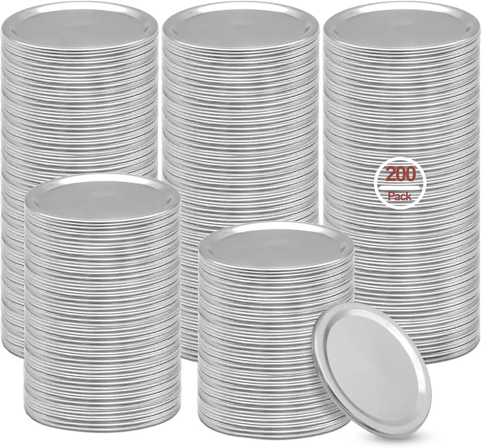 VIBRATITE 200 Count 70MM Regular Mouth Mason Jar Canning Lids