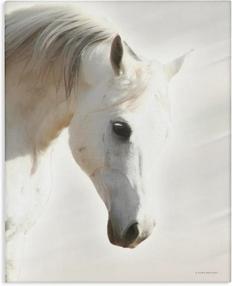 Stupell Industries 'White Stallion Portrait Southwestern Horse'| Canvas Art