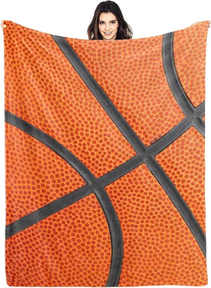 Basketball Blanket Gifts for Boys Girls Baskteball Accesories Gifts for Team Baskteball Gift for Men Baskteball Lover/Player Gifts Super Soft Warm Baskteball Throw Blanket 50"x40"