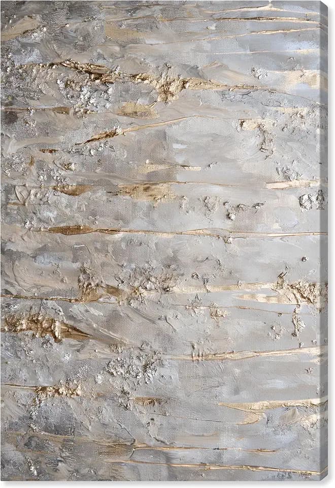 Art Remedy Harvest Gleam 2 Canvas Elegant Gold Abstract, Gallery Wrapped, 16" x 24"