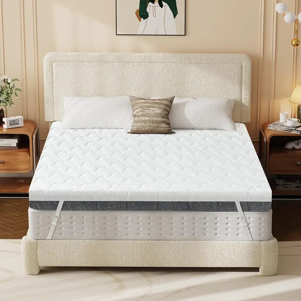 Extra Firm Mattress Topper Full Size 3 Inch, Firm to Extra Firm Dual Sides Flippable Bed Topper for Back Pain, Premier High-Density Bed Topper with Washable Cover,No Smell,CertiPUR-US, 75" x 54"