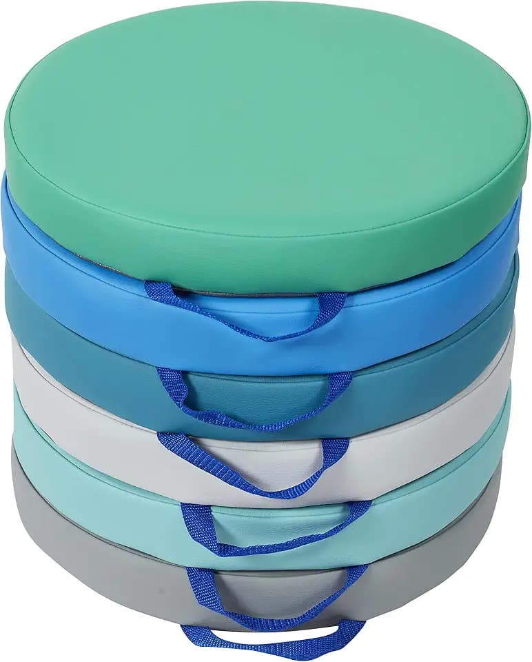 FDP 15 inch Round Classroom Floor Cushions - Contemporary, 11232-CT