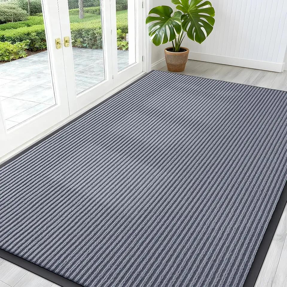 OLANLY Front Door Mat 59x40, Waterproof Heavy-Duty Indoor Outdoor Doormat