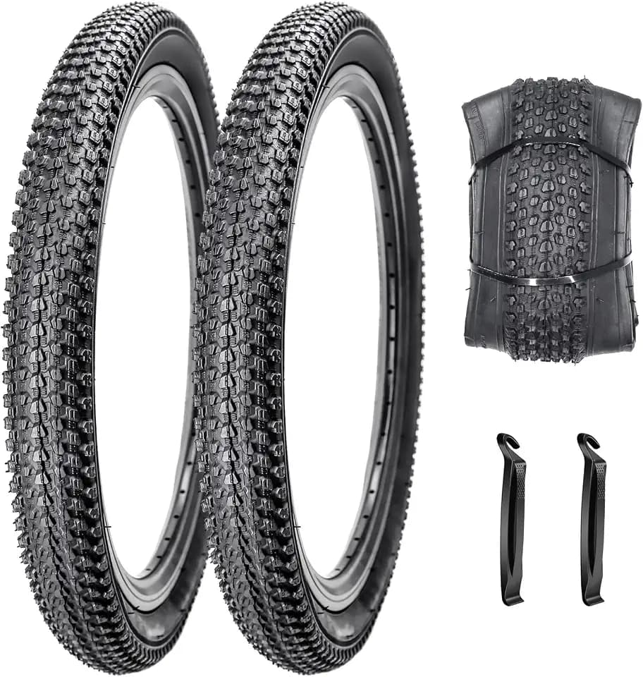 2 Pack Bike Tires 14"/16"/18"/20"/26"x2.125" with or Without Inner Tubes 14/16/18/20x1.75/1.95/2.125 AV 32mm Schrader Valves for Mountain Urban Trail Road Park