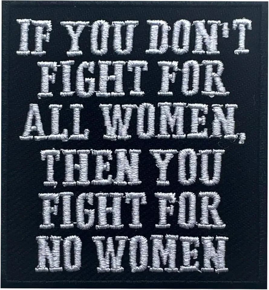 Fight for All Women Patch, Size 3" Sew On Patches, Womens Rights Embroidery Fabric Patches for Clothes Jeans Backpacks Hats, Feminist Embroidery Iron On Patches for Clothes, Girl Power Gifts