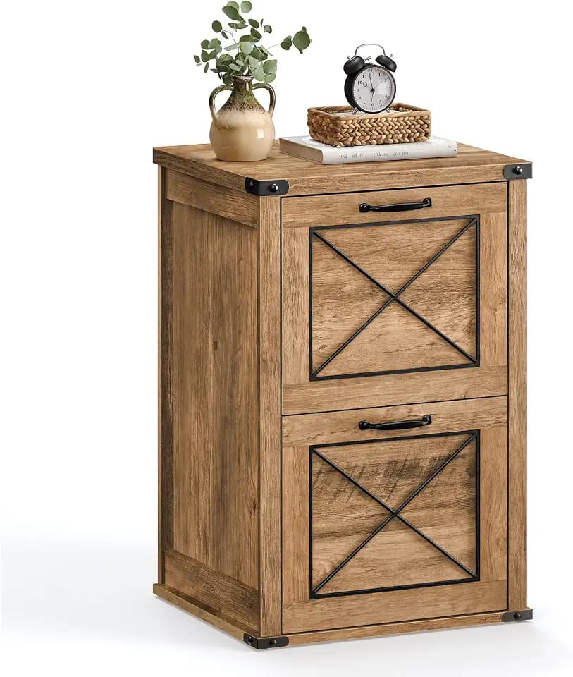 VASAGLE File Cabinet with 2 File Drawers, Printer Stand, Fit A4 Letter Size