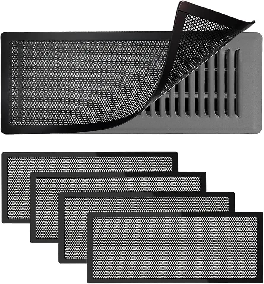4 PCS Magnetic Vent Covers - 5.5"x12" Magnetic Air Vent Screen - for Floor/Wall/Ceiling Registers - Easy Install, Secure Fit - Durable(Fits Registers 5.5" to 6.5" Wx 12" to13" L)