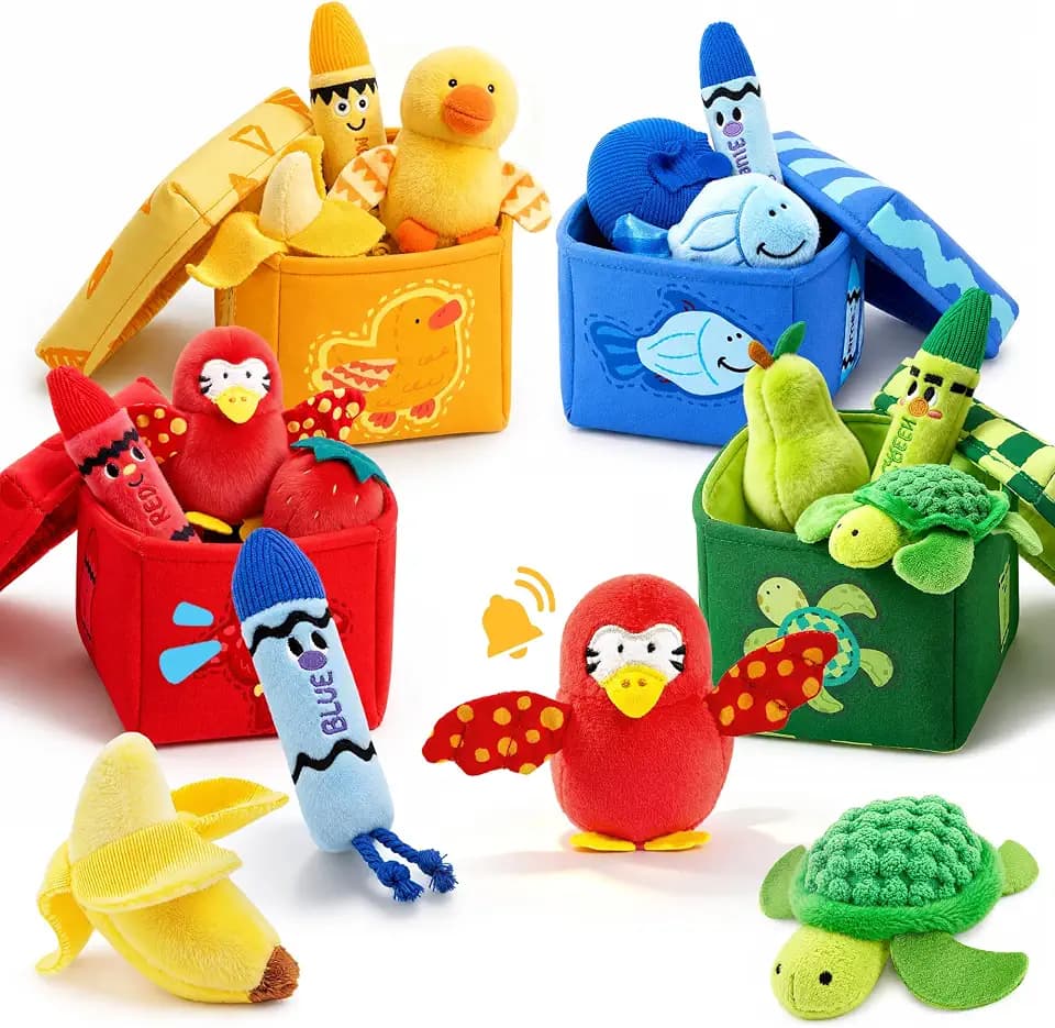 JoyCat Montessori Toys for Toddlers 1-3, 12PCS Sensory Color Sorting Boxes