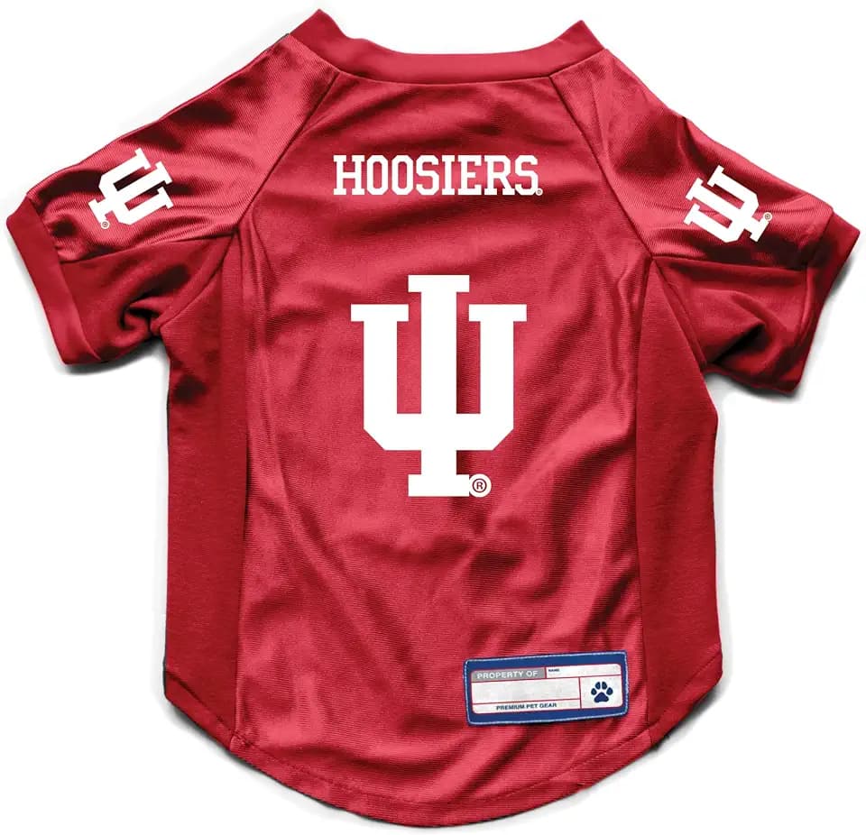 Littlearth NCAA Indiana Hoosiers Stretch Pet Jersey, Team Color, X-Small
