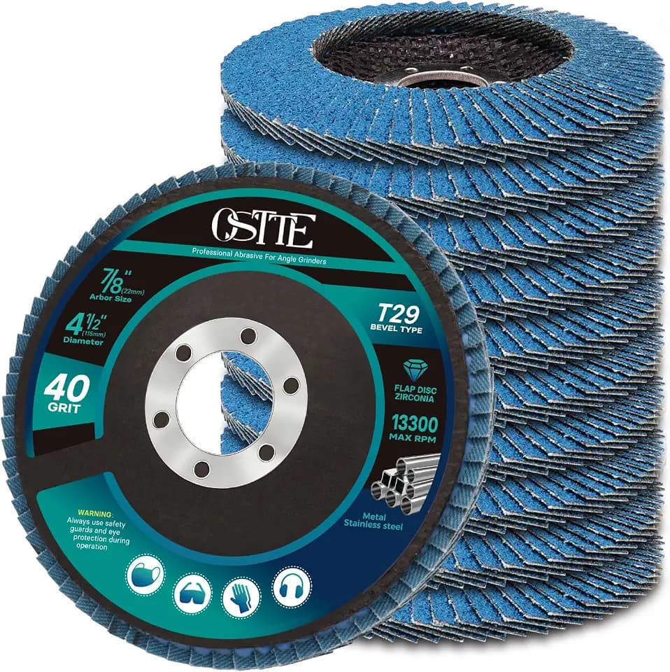 10 Pack Flap Discs 4-1/2" for Angle Grinder 40 Grit
