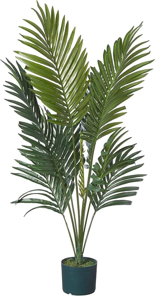 Nearly Natural 4 ft Artificial Kentia Palm Tree with Nursery Pot
