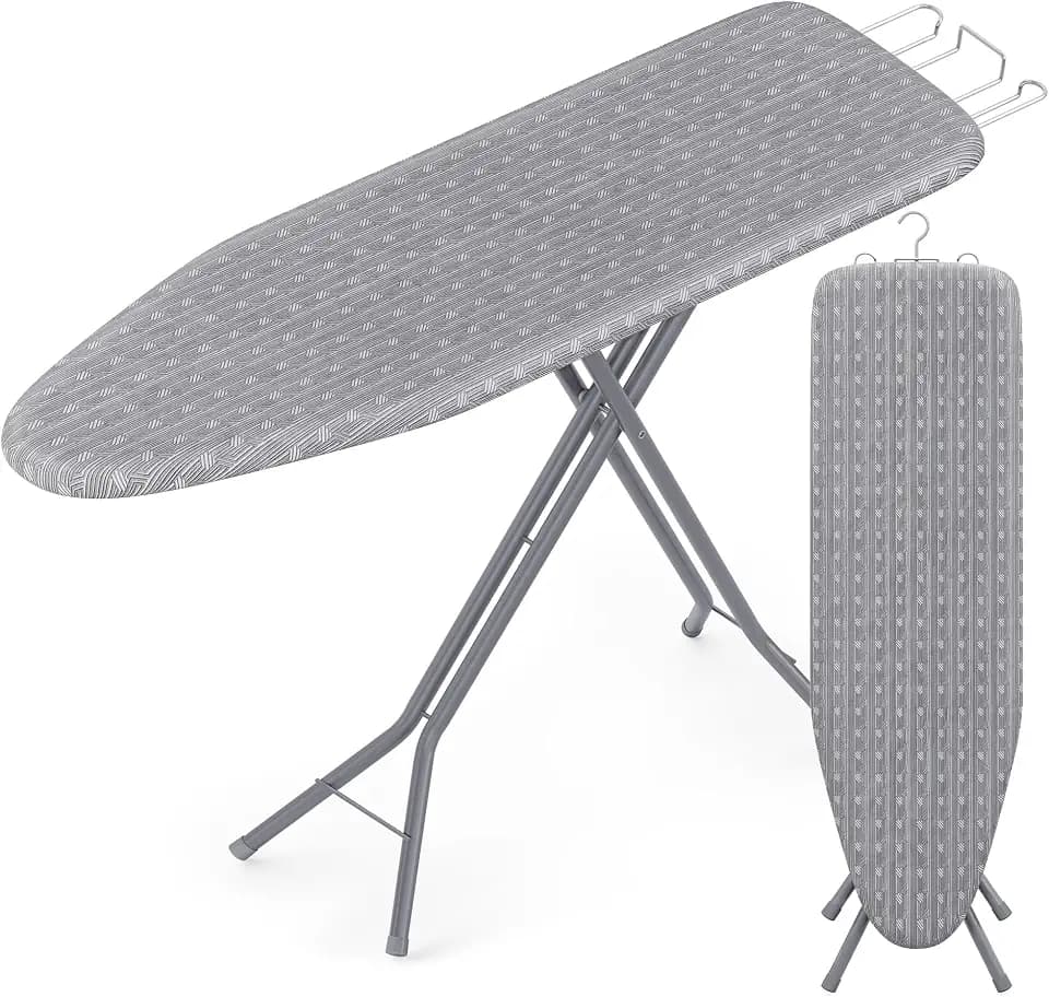 SONGMICS Ironing Board, Foldable, with Iron Rest, 54 x 14 Inches