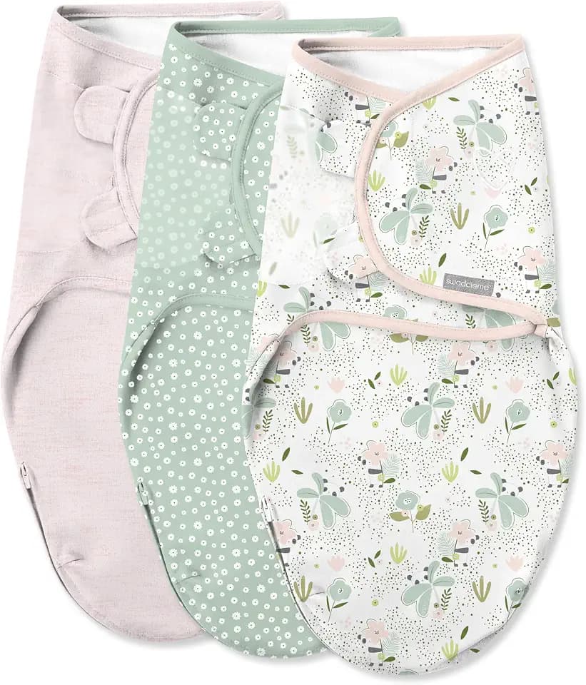 SwaddleMe by Ingenuity Easy Change Baby Swaddle, Peekaboo Panda