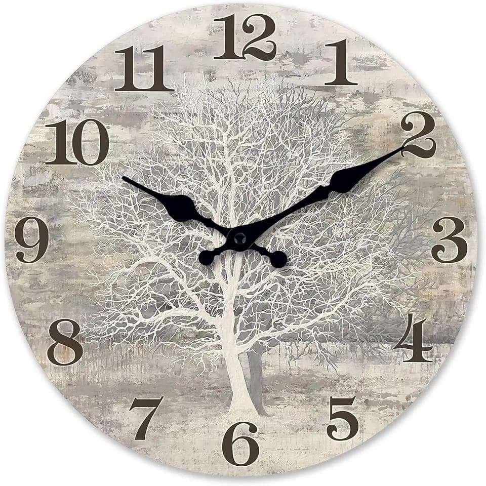 XFM Large Tree of Life Wall Clock 20 inch Silent