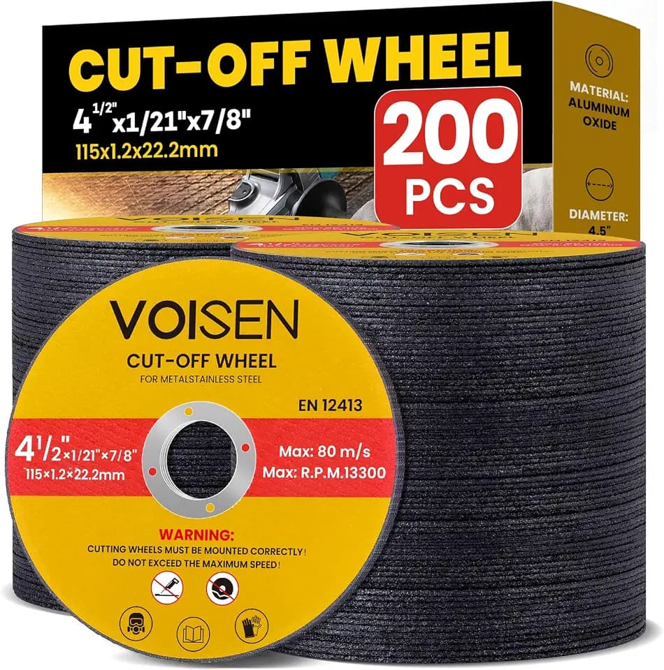 VOISEN 4 1/2 Cut Off Wheel,200 PCS Angle Grinder Cutting Disc