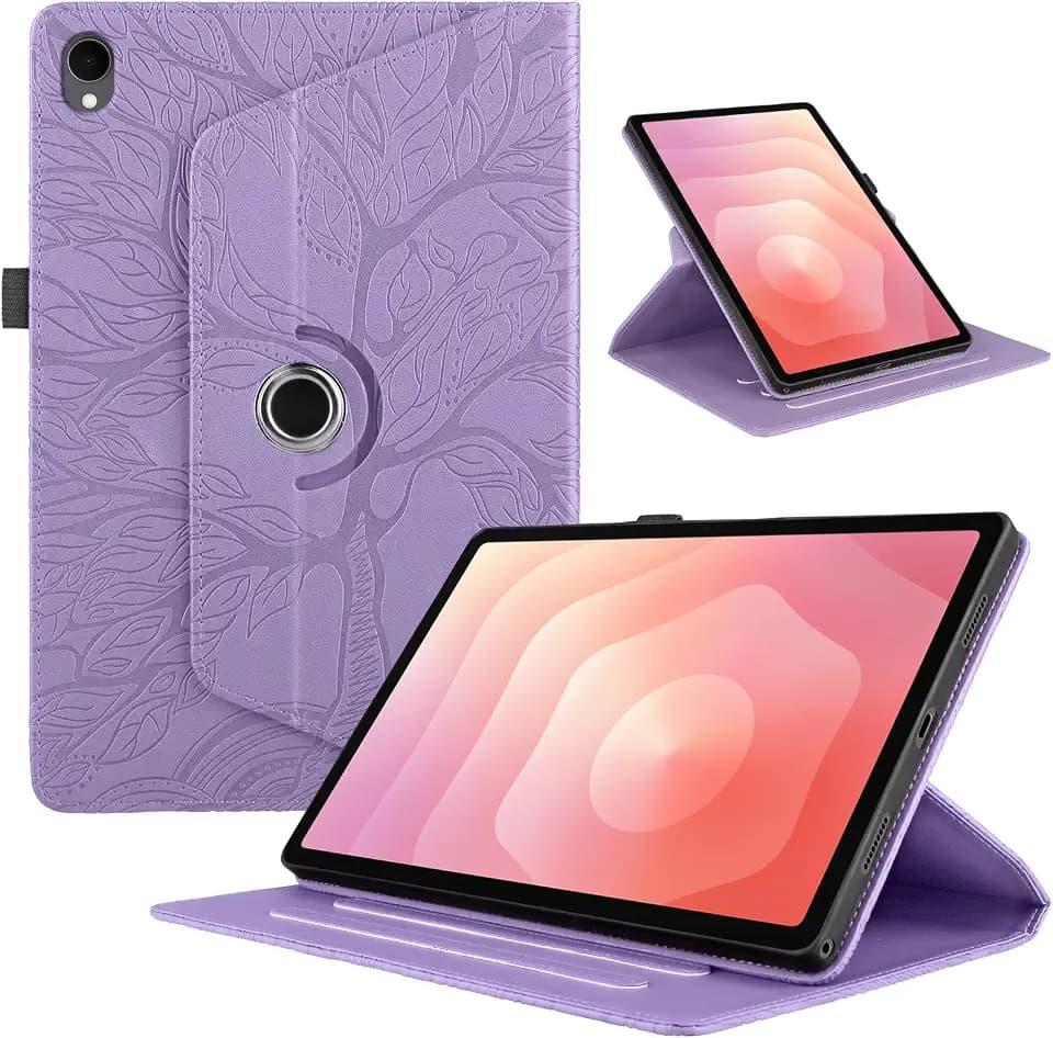 Drehbar Hülle für Samsung Galaxy Tab S11 11" 2025 Violett Baum