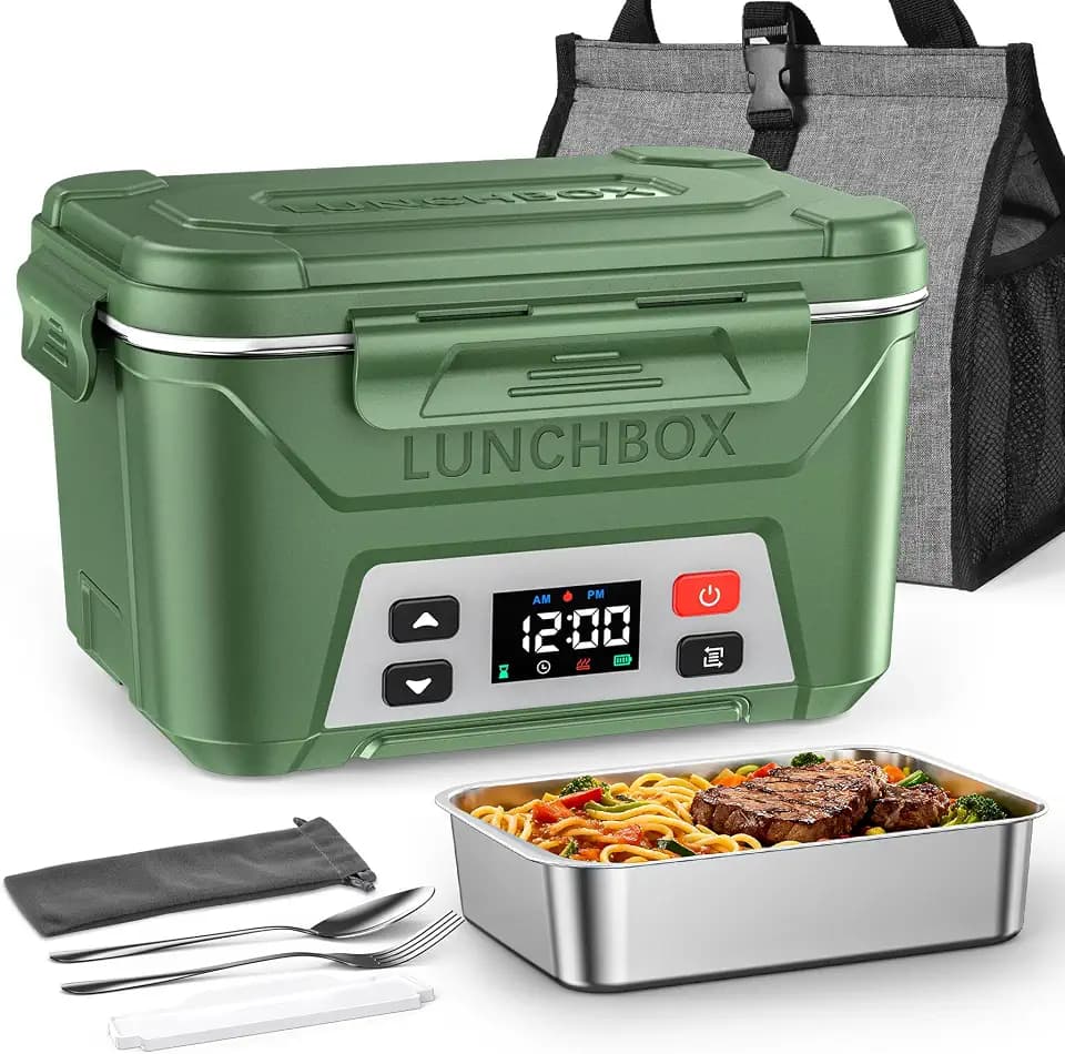 EAST OAK Battery Powered Heated Lunch Box for Work, Travel