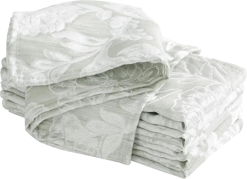 Laura Ashley Wrinkle Resistant Annaleigh Set of 6 Napkins, Sage