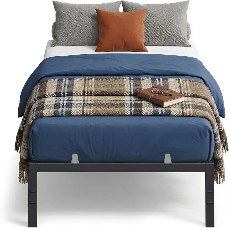 VASAGLE Twin Metal Bed Frame, 14 Inches Tall, 550 lb Weight Capacity