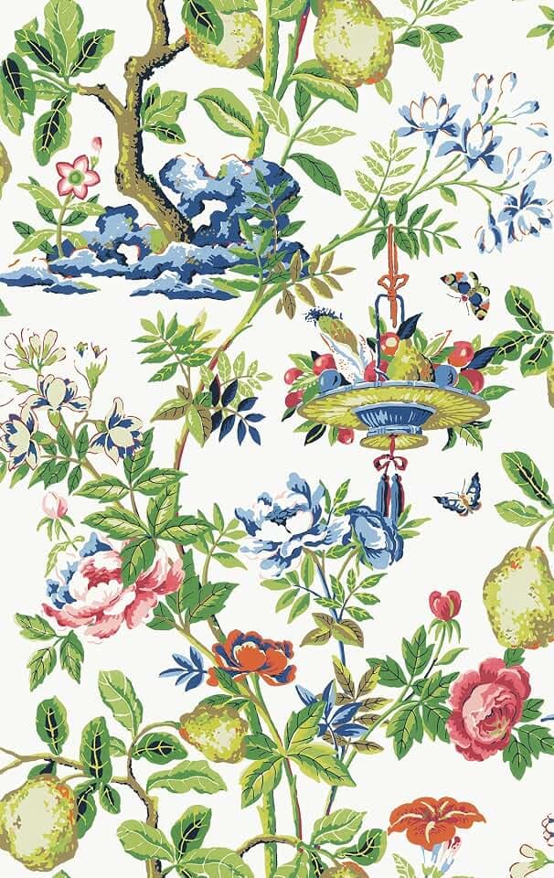 Scalamandre x WallPops Garden Peel & Stick Wallpaper, 20.87" x 18 ft